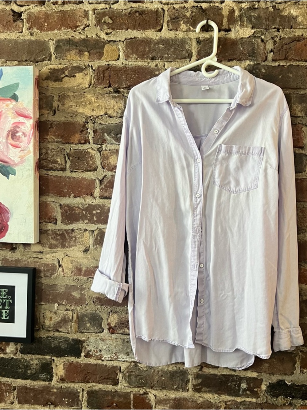 Old Navy Lavender Button-Up Shirt